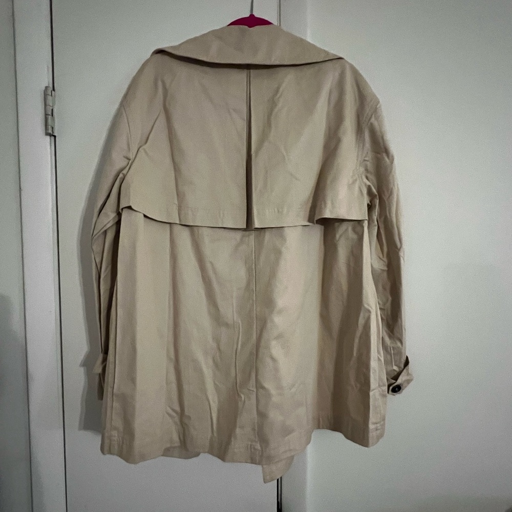 Trench Coat - shorter length, khaki - Picture 3 of 4